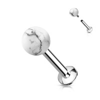 Piercing do brady - white howlite - LA111