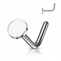 Zahnutý piercing do nosu placka - N061 Zahnutý piercing do nosu placka - N061