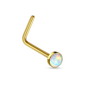 Piercing do nosu s opálem - N083
