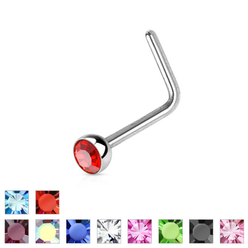 Piercing do nosu s kamínkem - N086