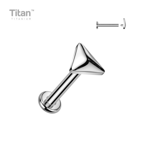 Titanový piercing do brady trojúhelník - LA120