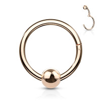 Piercing segment otevírací s kuličkou - N088