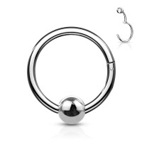 Piercing segment otevírací s kuličkou - N088