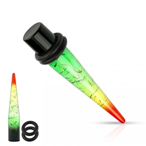 Akrylátový roztahovák rasta glitry RK070
