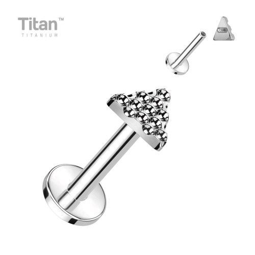 Titanový piercing do brady trojúhelník - LA127