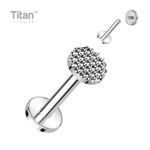 Titanový piercing do brady kruh - LA128