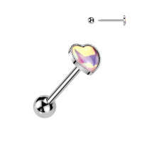 Piercing do jazyka se srdcem - JK110 Piercing do jazyka se srdcem - JK110