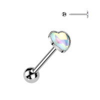 Piercing do jazyka se srdcem - JK110 Piercing do jazyka se srdcem - JK110