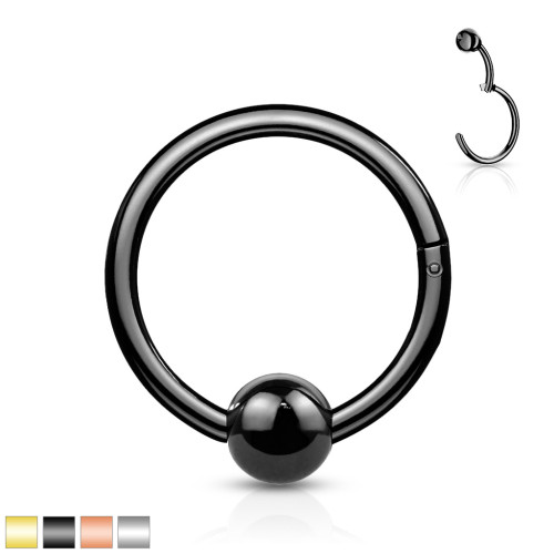 Piercing segment otevírací s kuličkou - N088
