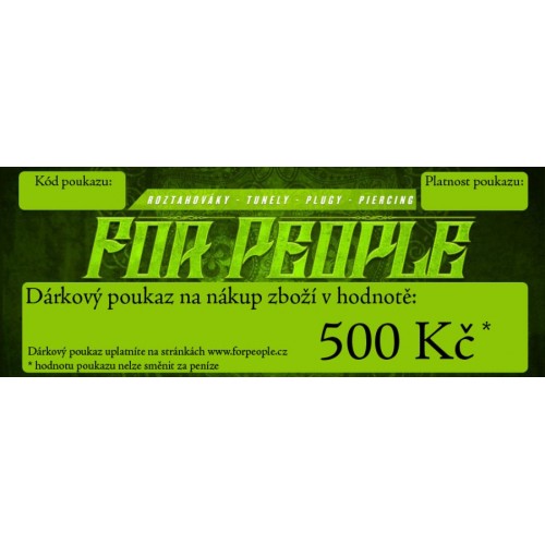 Dárkový poukaz v hodnotě 500 Kč